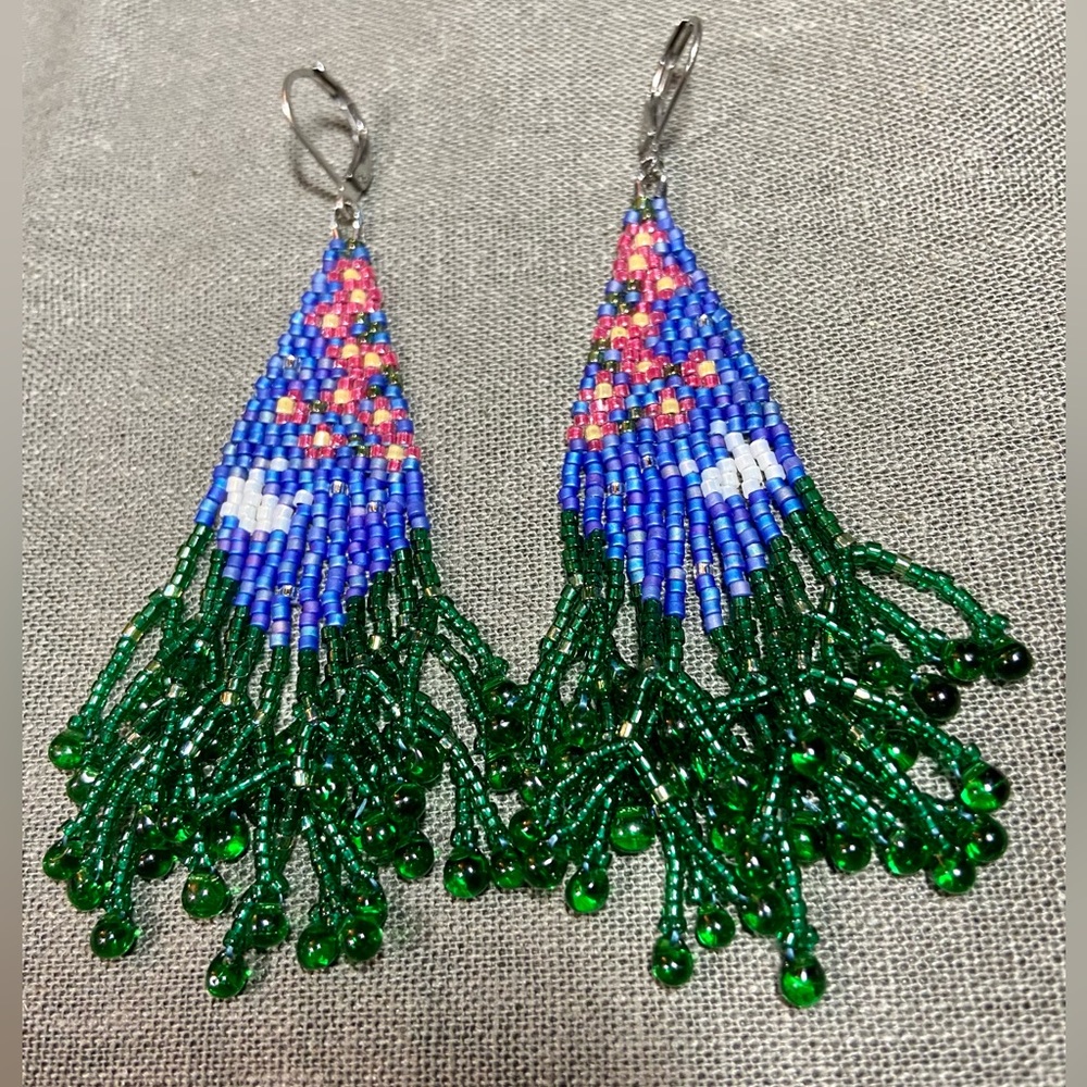 Late Summer Night Beaded Earrings